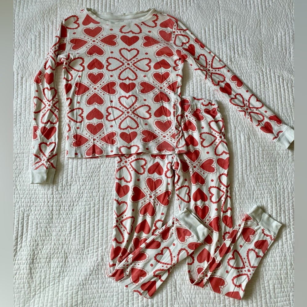Maisonette Maison Me Taylor Pajama Set Vintage Red Hearts 10Y